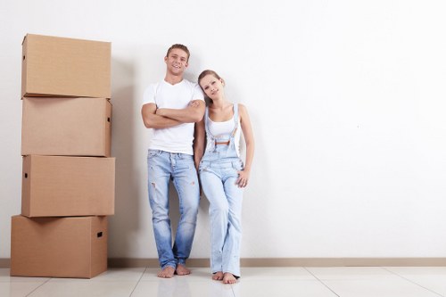 Removal team helping with a house move in Hackney