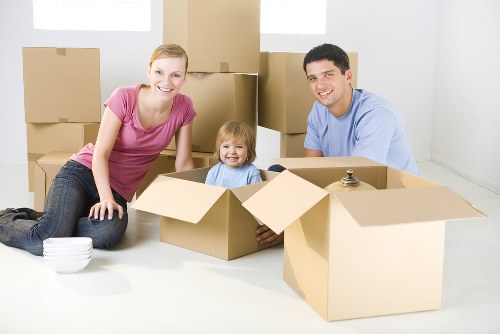 Removal team planning a move in a Hackney residential street