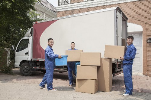 House movers preparing a home move in Hackney