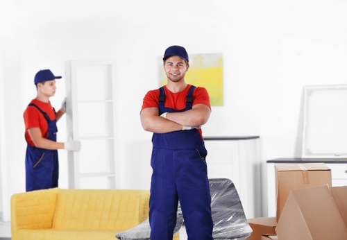Commercial removals scene for a Hackney office relocation