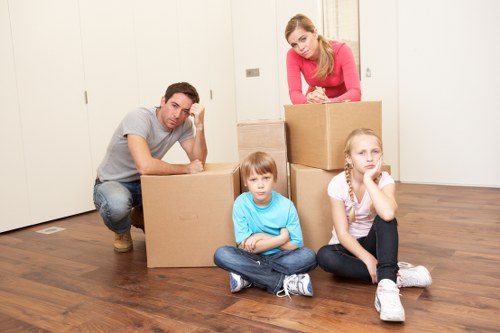 Loading furniture into a van for removals in Hackney