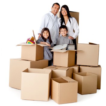 Unpacking boxes into a new flat in Hackney