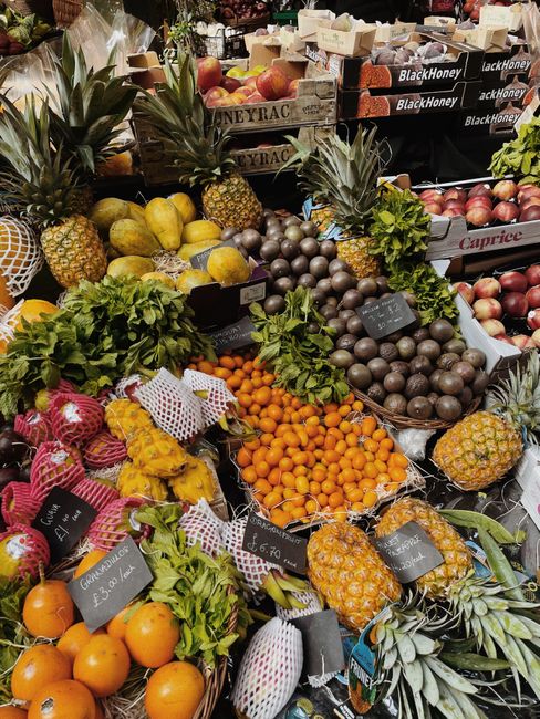 The image shows a busy outdoor market scene during daylight, with a group of people browsing and shopping for plants and flowers displayed on wooden crates and tables under a beige canopy. Several individuals are holding and examining plant arrangements, wrapped in clear plastic, while others look on, creating an active and engaged atmosphere. The market appears to be set up on a paved area, with trees and additional market stalls visible in the background. The bright natural lighting highlights the vibrant greenery and the diverse crowd, with some people dressed warmly, indicating cooler weather. In the context of house removals and moving services offered by Hackney Man and Van, this scene reflects the importance of careful handling and organization during packing and transportation of fragile items like plants, as part of a thorough home relocation process involving furniture transport and on-site loading procedures.